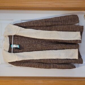 Womens Lety me xxl sweater with sherpa hood